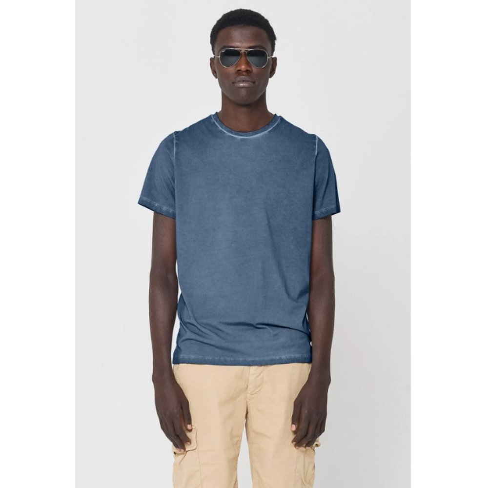 Ploumanac'h Men's Italian Performance T-shirt Jeans Color Short Sleeves Size M